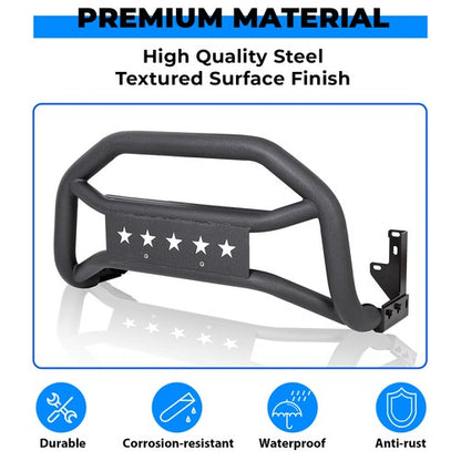 Solid Spare Front Bumper Grille Guard Bull Bar Push For Toyota Tacoma 2005-2015 2016-2023