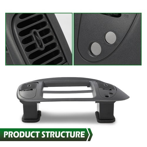 Solid Spare Fit For 1997-2003 Ford F150 Expedition Gray Center Dash Radio Bezel w/ Air Vent