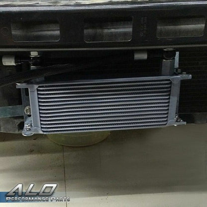 Solid Spare Universal 30 Row 10AN Engine Transmission Oil Cooler+7" Fixed Fan Kit
