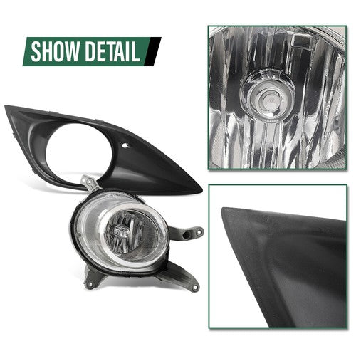Solid Spare Halogen Fog Light w/ Bezel Fit For 2013-2016 Hyundai Veloster Turbo Right Side