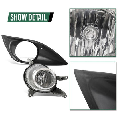 Solid Spare Halogen Fog Light w/ Bezel Fit For 2013-2016 Hyundai Veloster Turbo Right Side
