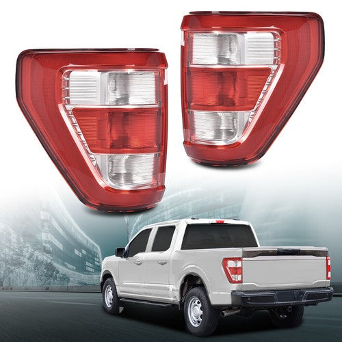 Solid Spare Fit For 2021-223 Ford F150 XL w/o Blind Spot TaiL Lights Brake Lamps Left+Right