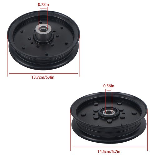 Solid Spare New Flat Idler For Hustler Pulley Kit 126124 Replaces 604231