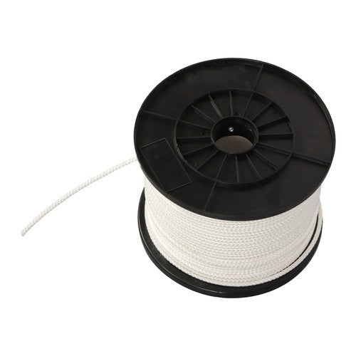 Solid Spare 3/16" x 500Ft White Hollow Braid Polypropylene Rope For Indoor & Outdoor