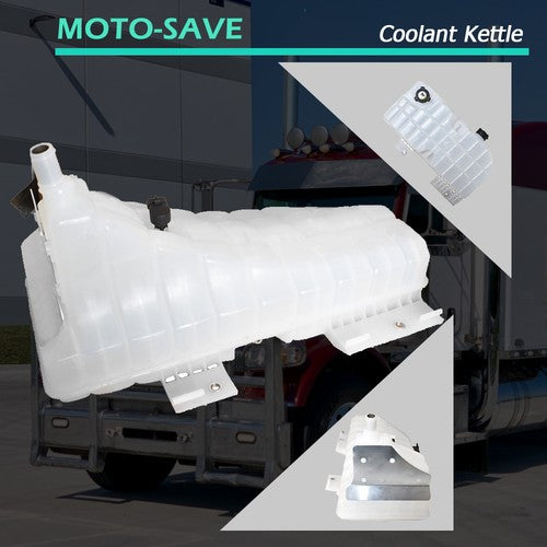 Solid Spare Fit For 08-11 Peterbilt 365 Coolant Reservoir Tank W/Cap & Sensor AM-2804282367