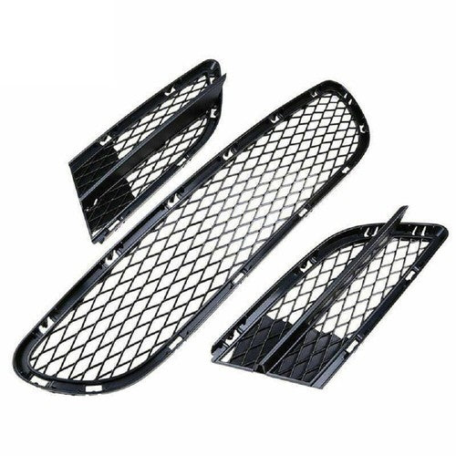 Solid Spare Front Lower Bumper Grille Fit For BMW 3 Series E90 325i 328i 09-2012 Black Mesh