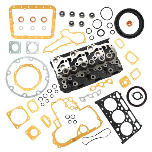 Solid Spare NEW For Kubota D1703 Engine Bobcat 238 325 Excavator Complete Cylinder Head Assy