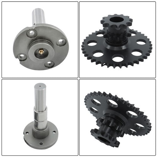 Solid Spare Chain Drive Cluster Sprocket Set D76529 D64175 Fits Case Skid Steer 1845