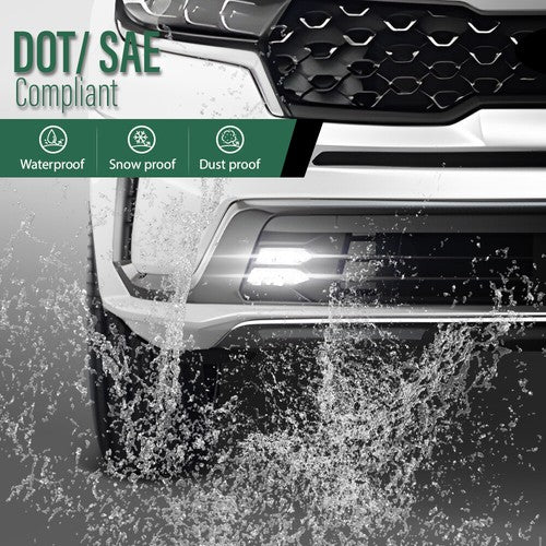 Solid Spare LED DRL Daytime Running Fog Lights Left+Right Fit For 2021-2022 Kia Sorento