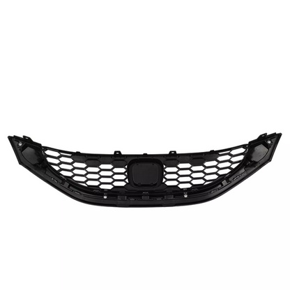 FIT 2013-2015 Honda Civic Sedan Front Bumper Upper Grille Grill W/Chrome Trim