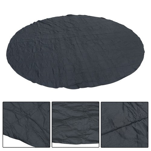 Solid Spare 12ft Round Outdoor Inflatable Hot Tub Mat Pool Liner Pad Heavy Duty 12'(Black)