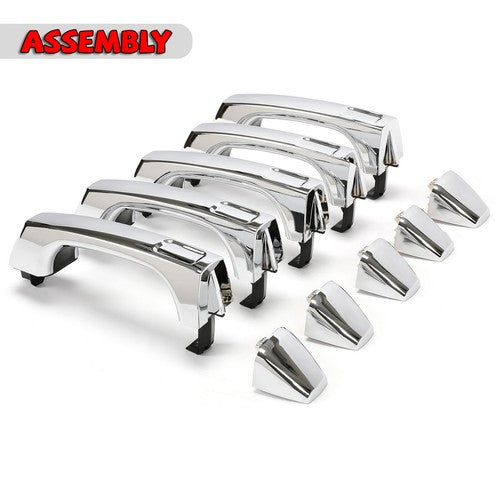 Solid Spare 5 PCS Exterior Door Handle Assembly Replacement W/Cap For Hummer H3 Alpha 06-10