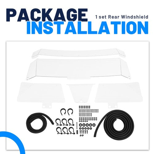Solid Spare Clear Rear Windshield / Rear Window For 2014-Up 15 16 Honda Pioneer 700 UTV