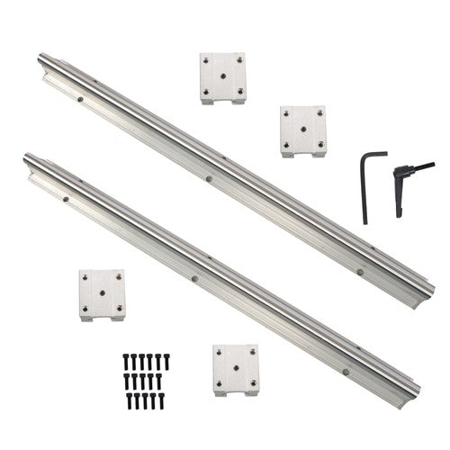 Solid Spare 2Pcs SBR12-400mm Linear RAIL Slide Shaft Rod Guide + 4Pcs SBR12UU Sliders