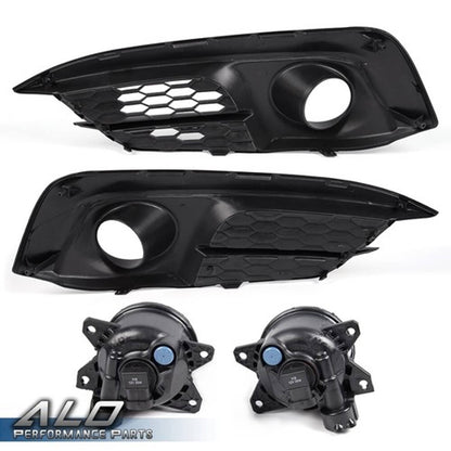 Solid Spare Fit For 16-18 Honda Civic Sedan Front Bumper Clear Lens Fog Light Lamps