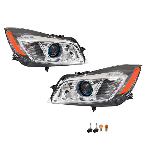 Solid Spare HID/Xenon Projector Headlight Headlamps Left Right Fit For 2009-2012 Buick Regal