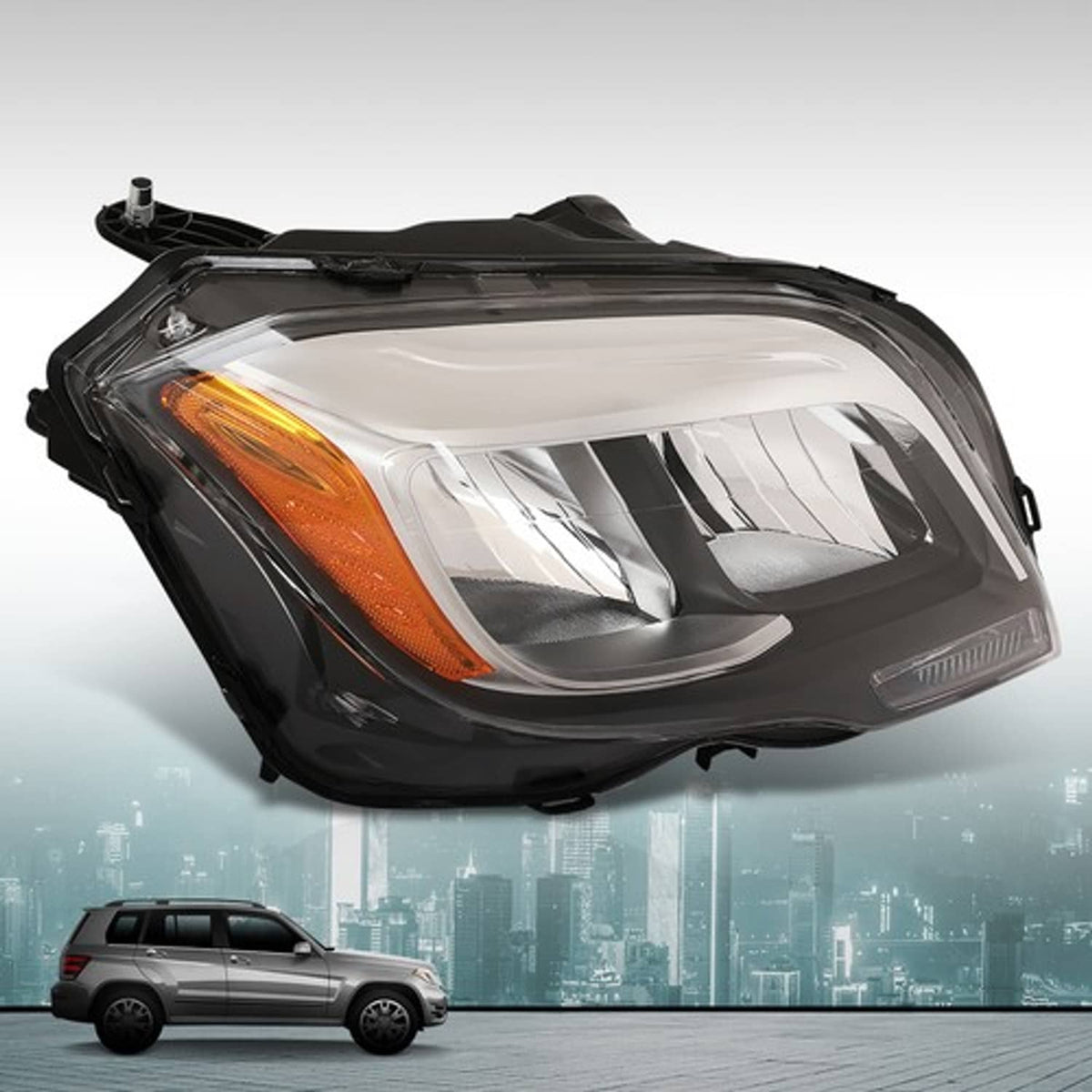Solid Spare Halogen Headlight Right Side Fit For 2013 2014 2015 Mercedes Benz GLK250 GLK350