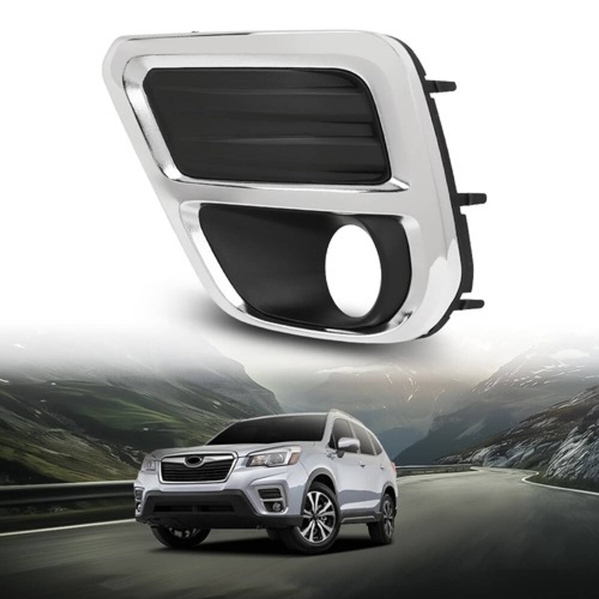 Solid Spare Fit For 2019-2021 Subaru Forester Front Bumper Fog Light Bezel Lamp Trim Left