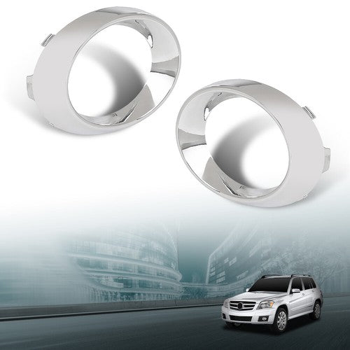 Solid Spare Fog Light Bezel Lamp Trim Left+Right Fit For 2010-2012 Mercedes Benz GLK350