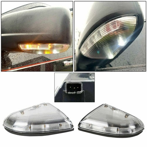 Solid Spare 2Pcs LED Mirror Turn Signal Lights Puddle Lamps For 2009-14 Dodge Ram 1500 2500