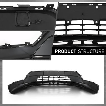 Solid Spare Fit For 2019-2023 Cadillac XT4 Front Lower Bumper Assembly with Sensor Holes