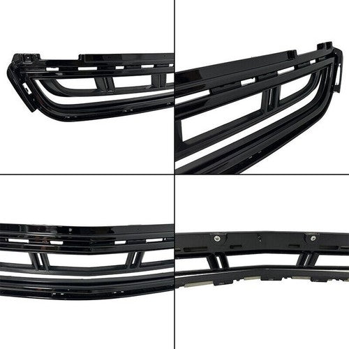 For 2013-2017 Cadillac XTS Front Bumper Black Upper Grille Lower Grill 2PCS