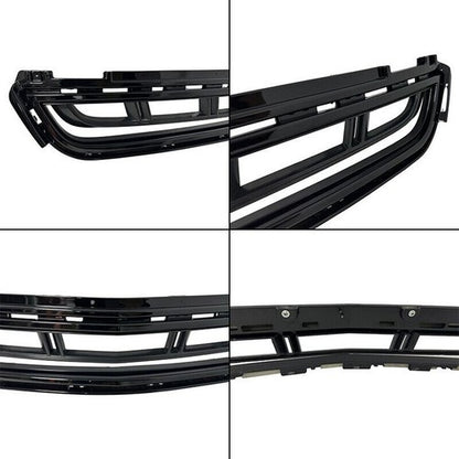 For 2013-2017 Cadillac XTS Front Bumper Black Upper Grille Lower Grill 2PCS