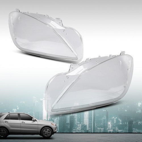 Solid Spare Fit For 2011-2015 Mercedes-Benz ML Class W166 Headlight Headlamp Lens Cover