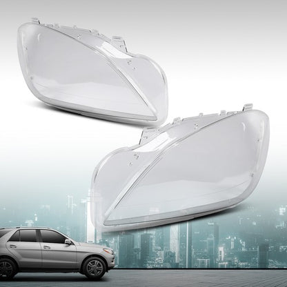 Solid Spare Fit For 2011-2015 Mercedes-Benz ML Class W166 Headlight Headlamp Lens Cover