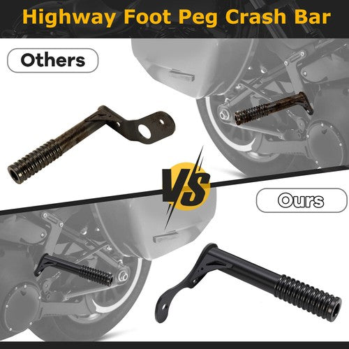 Solid Spare Rear Passenger Peg Crash Bar For Harley Street Bob FXBB Softail FXST 2018-2024