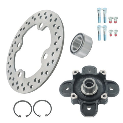Solid Spare Front Wheel Hub Bearing Studs Brake Rotor For Polaris Ranger 570 900 1000 13-19