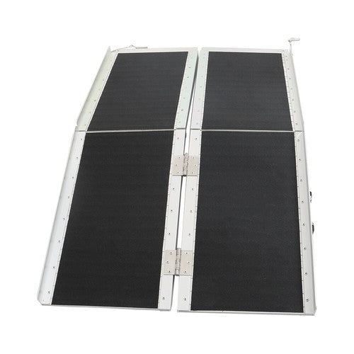 Solid Spare Multi-Fold Aluminum Wheelchair Ramp Motorcycle Loading Ramp 6'L×9.8"W 600lbs US