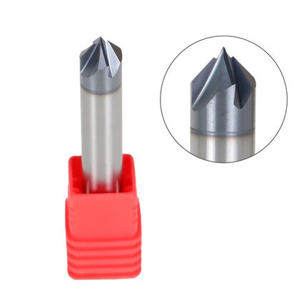 Solid Spare Double End 3/8" 4 Flute 90 Degree 2-1/2" Overall Length Carbide Chamfer Mill
