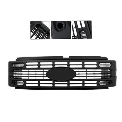 Solid Spare PC3Z8200AB Front Upper Grille For Ford F250 2023 2024 Super Duty XL/XLT Black