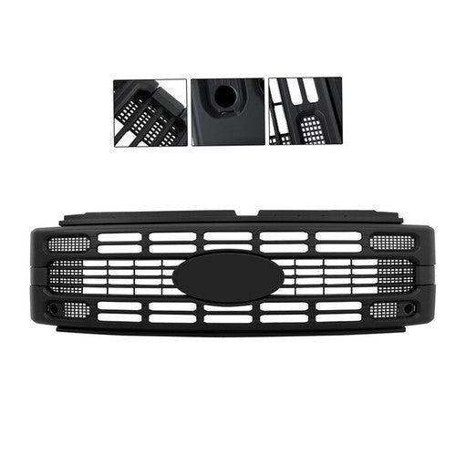Solid Spare PC3Z8200AB Front Upper Grille For Ford F250 2023 2024 Super Duty XL/XLT Black