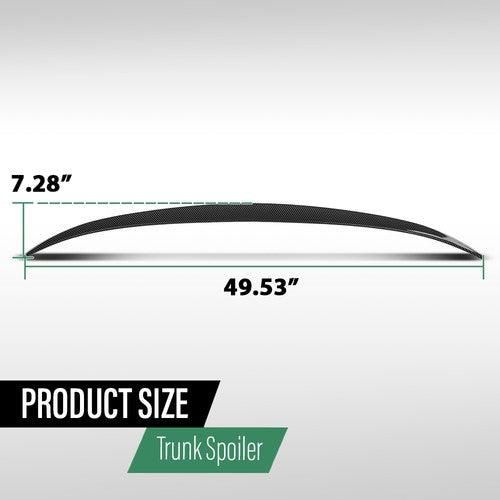 Solid Spare Fit For 11-16 BMW F10 5 Series 535i 528i Carbon Look M5 Style Trunk Spoiler Wing