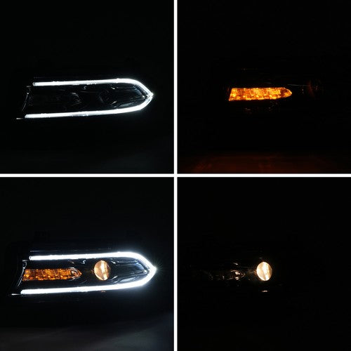 Solid Spare Left Driver Side Headlight Projector Assembly For Dodge Charger 2015-2023 Black