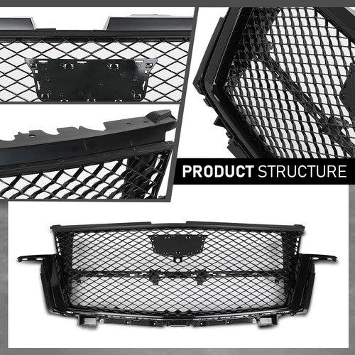 Solid Spare Fit For 2021 2022 2023 Cadillac Escalade Front Grille Assembly Black 84830289