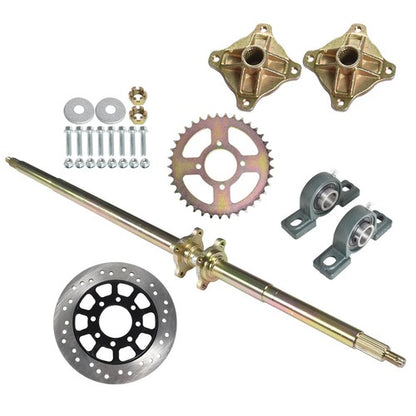 Solid Spare 44in Rear Live Axle Wheel Hub Complete Kit For Go Kart Golf Cart ATV Buggy Quad