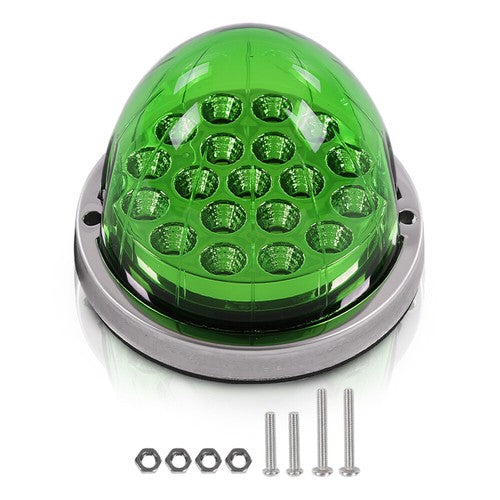Solid Spare New Green Lens White LED Watermelon (19 LED) Marker/Turn Signal Light Universal