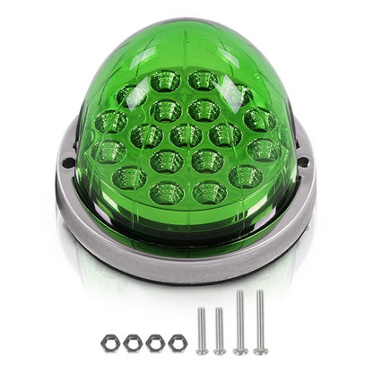 Solid Spare New Green Lens White LED Watermelon (19 LED) Marker/Turn Signal Light Universal