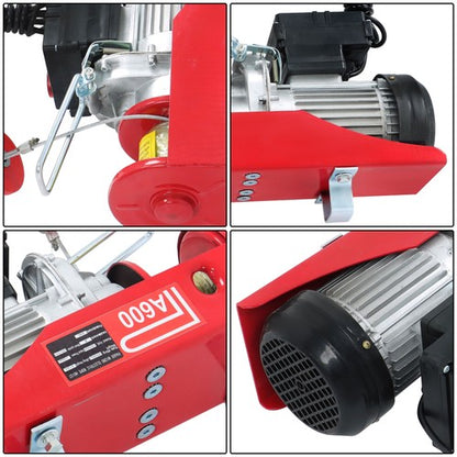 Solid Spare 1320lbs Mini Electric Hoist PA600 & Wireless Remote Control 110V Height 20-40ft