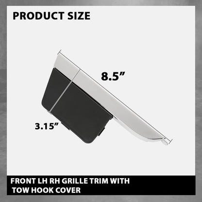 Solid Spare 4pcs Front Grille Trim+Tow Hook Cover Fit For 2013-2015 Lexus RX350 RX450h 3.5L