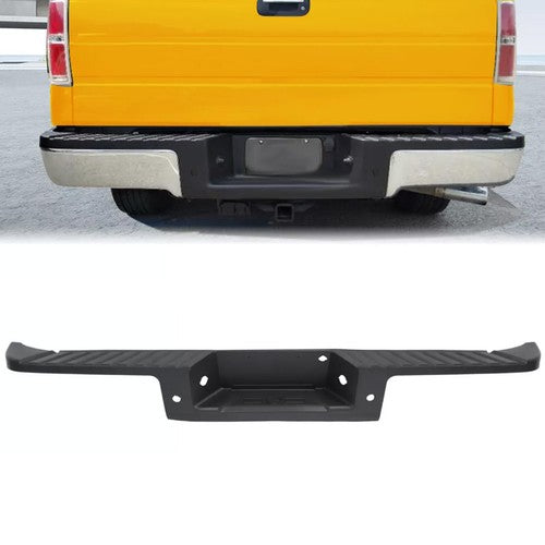 Solid Spare Black Rear Bumper Top Step Cover w/Sensors For Ford F150 F-150 09-2014 Styleside