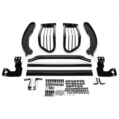 Solid Spare FOR 97-04 DAKOTA/98-03 DURANGO BLACK COATED MILD STEEL FRONT BUMPER GRILL GUARD
