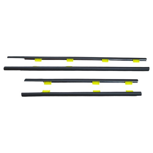 For Honda CR-V 2005 EX CRV Window Weatherstrip 4PC Sweep Molded Trim Outer Black