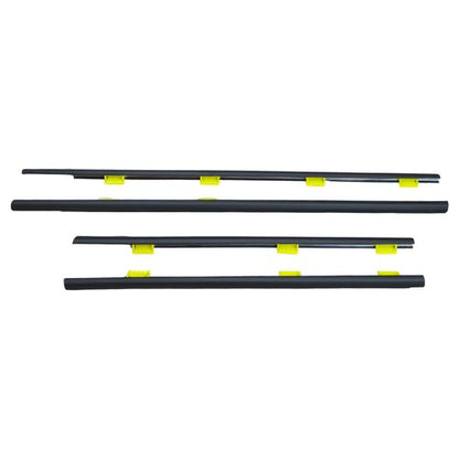 For Honda CR-V 2005 EX CRV Window Weatherstrip 4PC Sweep Molded Trim Outer Black