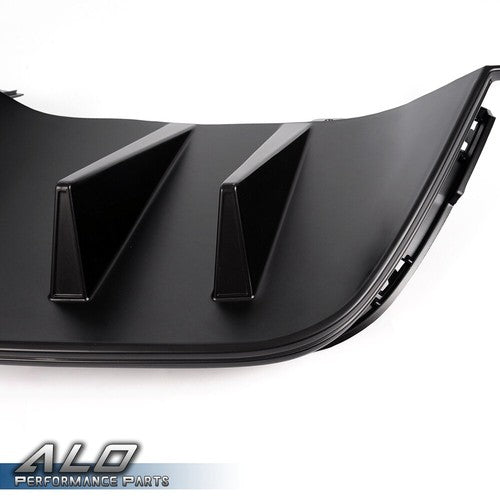 Solid Spare Fit For 2015-2017 Ford Mustang Premium Rear Black ABS Bumper Lip Diffuser Body