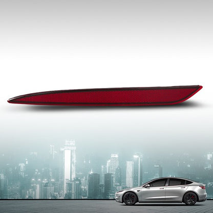 Solid Spare Rear Bumper Reflector Left Side Fit For Tesla Model 3 2017-2023 1077406-00-F