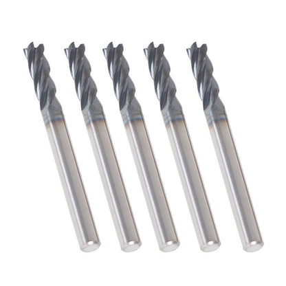 Solid Spare 5 Pcs 3/16" 4 Flute Regular Carbide End Mill 2" Overall Length 5/8" LOC